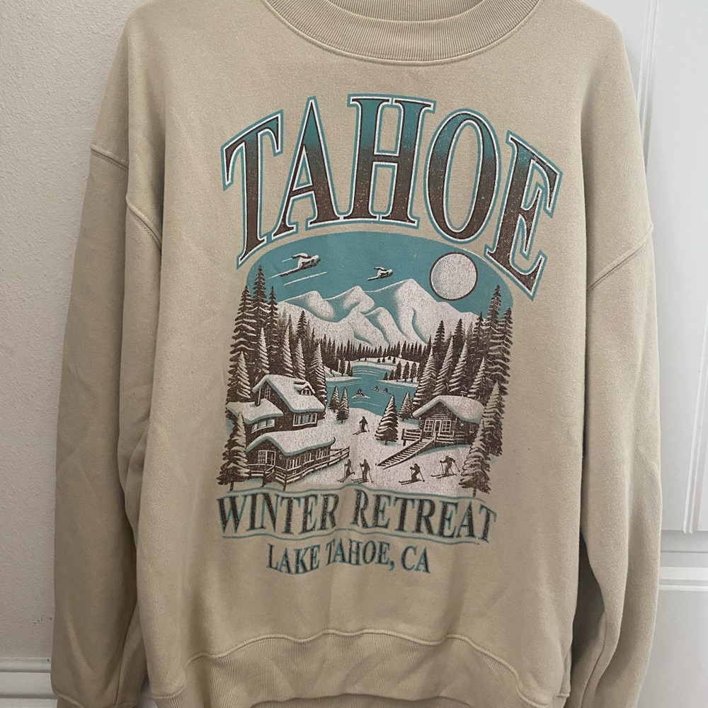 Tahoe Winter Retreat Beige Sweater